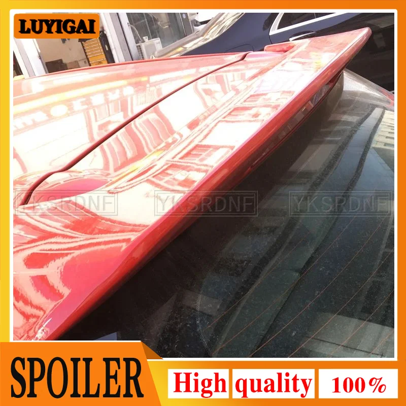 Спойлер для хэтчбека Mazda2, материал ABS, внешний спойлер из углеродного волокна, задняя крышка багажника, сплиттер, тюнинг автомобиля