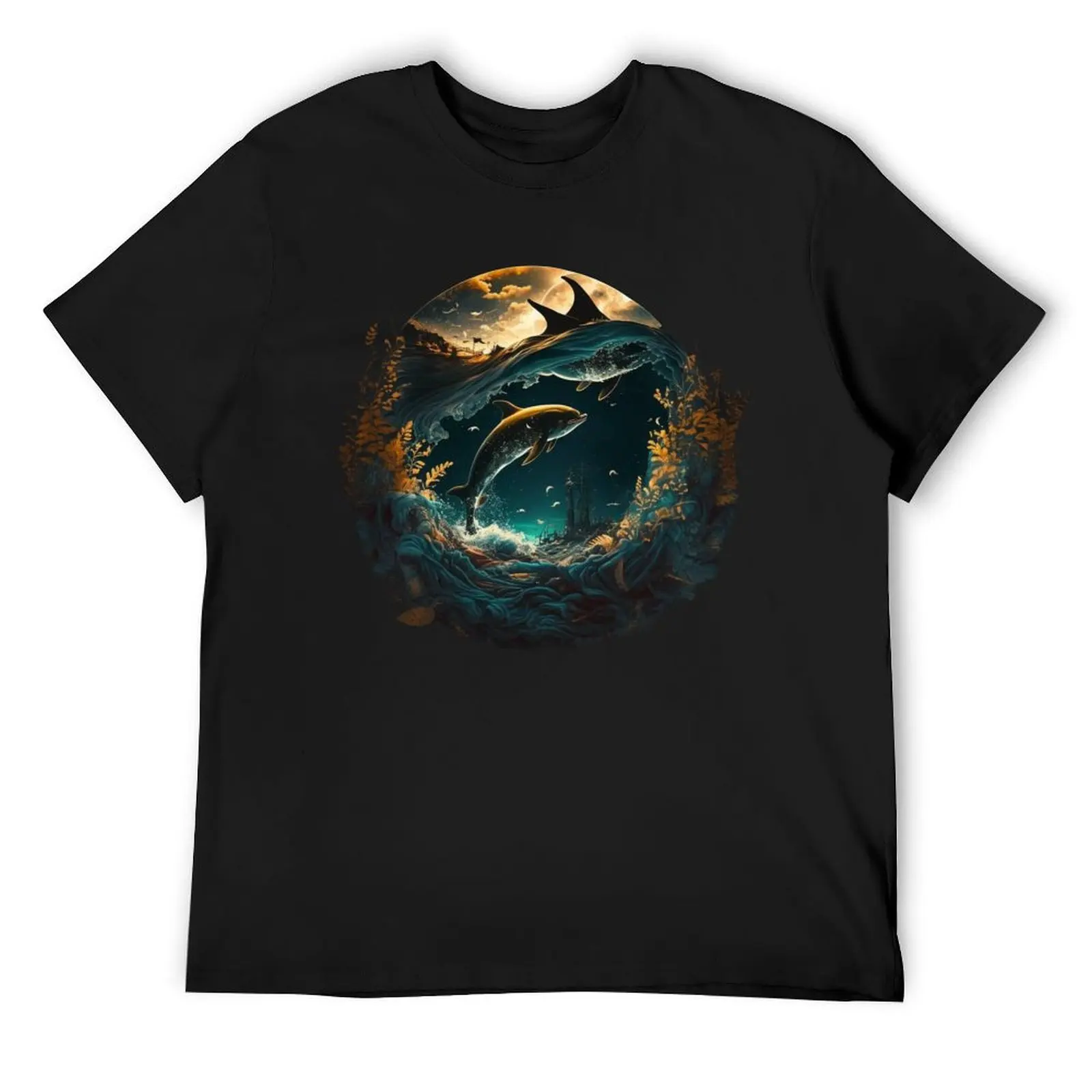 

Dolphin Paradise T-Shirt tees customs funny costumes custom t shirt men t shirt