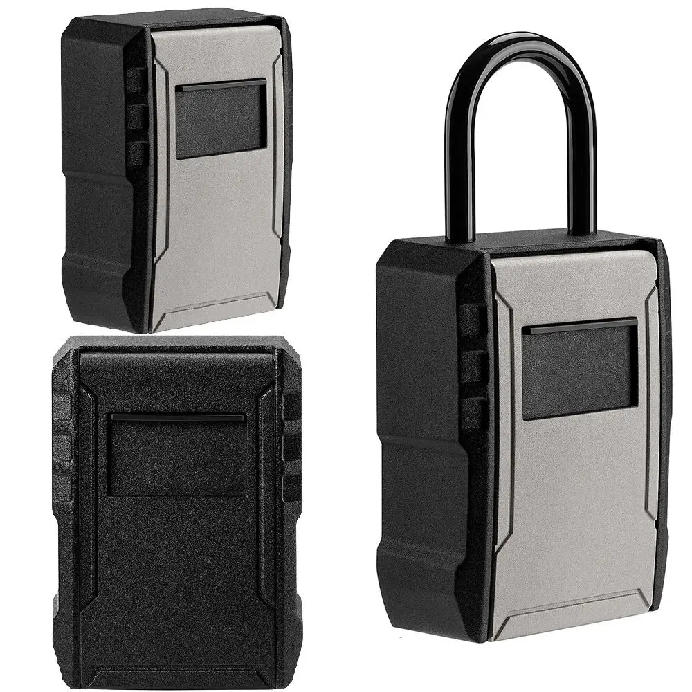 Alloy Key Lock Box Resettable 4 Digit Weatherproof Combination Key Storage Box Password Protected Wall Mount