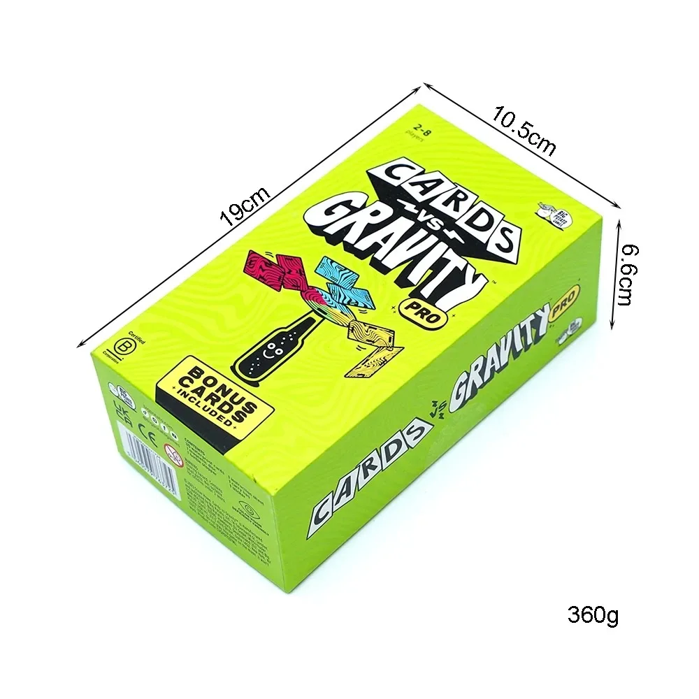 بطاقة البطاطس الكبيرة مقابل Gravity Pro The Gravity Defying Card Game فرحان موازنة تحدي الحفلات وبطاقة التجمعات العائلية