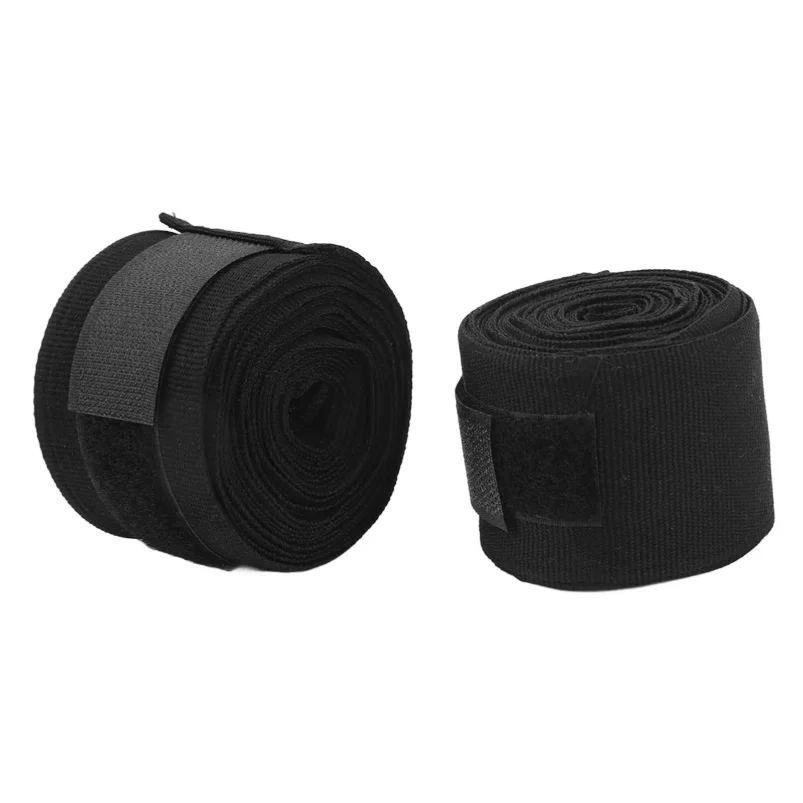 2pcs Boxing Handwraps Cotton 5m Quick Drying Semi Elastic Hook Loop Design Sports Hand Wraps for Kickboxing Muay Thai
