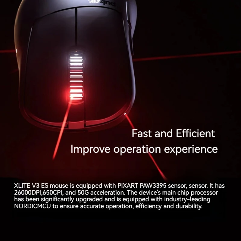 Pulsar V3 es Wireless E-sports Gaming Mouse X2H es Oled Screen Ergonomics Lightweight 500mAh 4K/8K PAW3395 FPS PC Gamer Gift