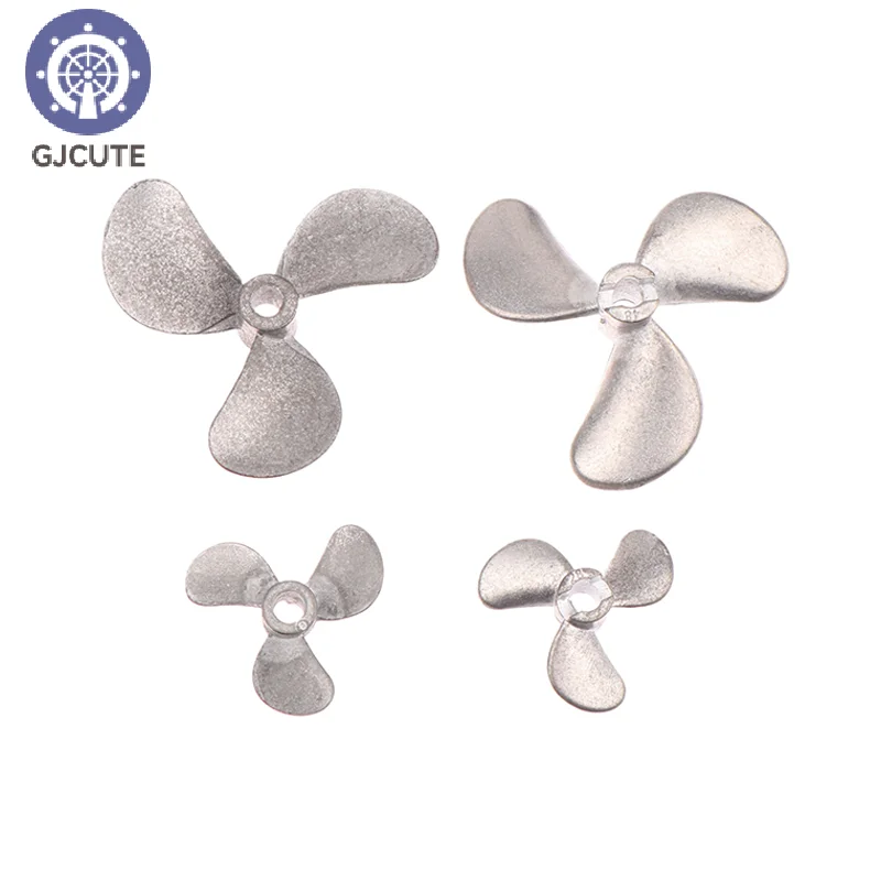 1PC Right Left Hand 4mm Shaft 3-Blades Metal Propeller Submerged Prop 28mm 40mm 48mm For RC Boat Marine Tug Bait