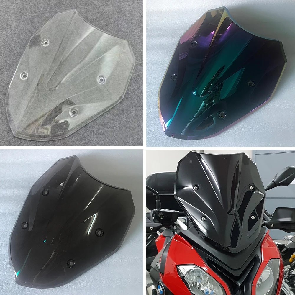 الزجاج الأمامي لسيارات BMW S1000XR S 1000 XR K49 2015 2016 2017 2018 2019 منحرف شاشة الرياح الزجاج الأمامي الأسود الدخان إيريديوم