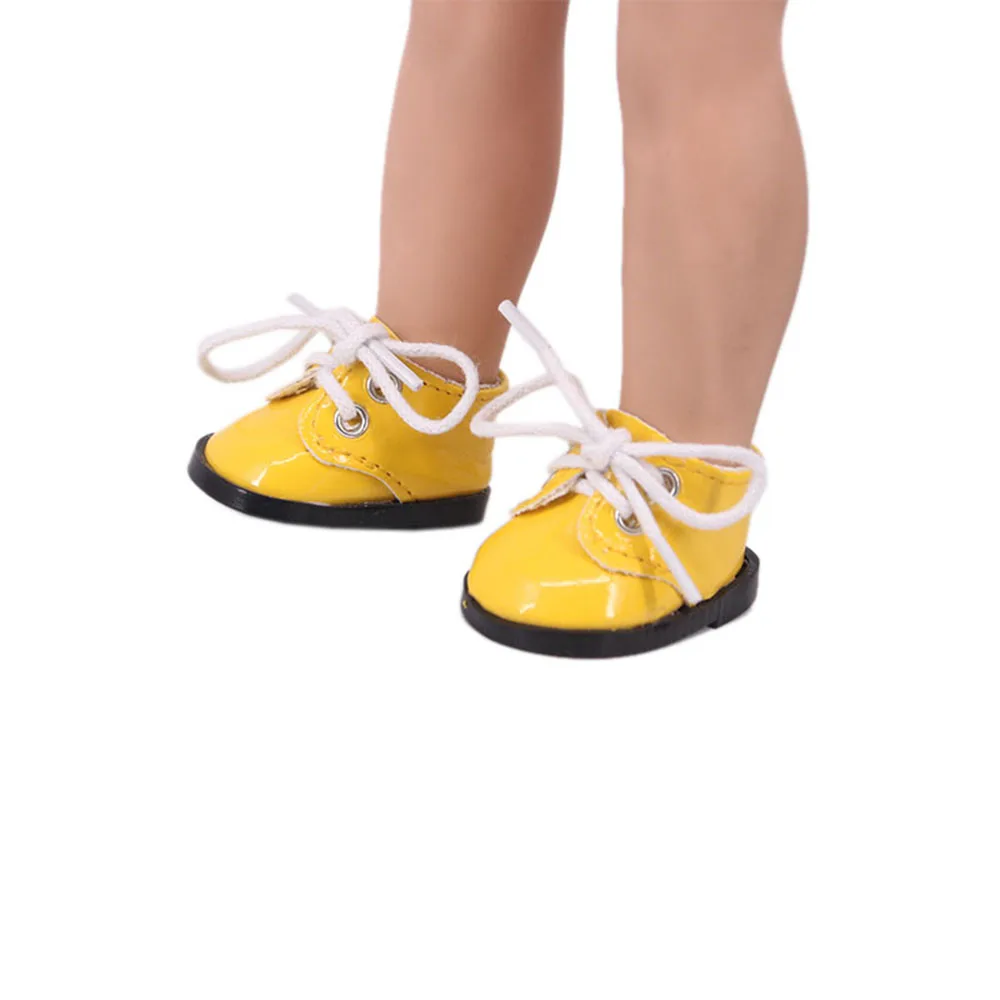 Zapatos con cordones de Material de cuero PU de 5,5 Cm para muñeca Wellie Wisher de 14 pulgadas y Paola Reina de 32-34 Cm, accesorios para muñecas KPOP de 20 Cm