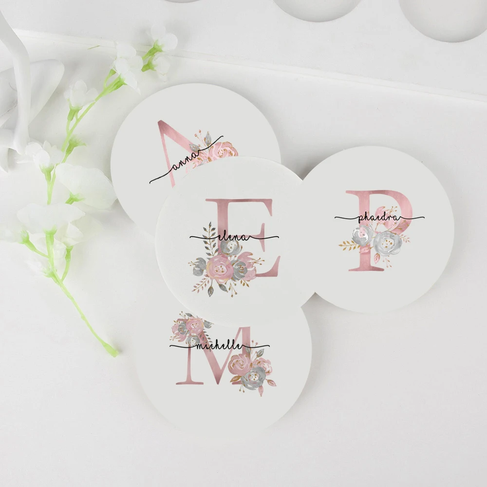 Personalized Jewelry Display Coasters White Jewelry Trays Wedding Coaster Bridesmaid Custom Coasters Bridal Shower Gifts