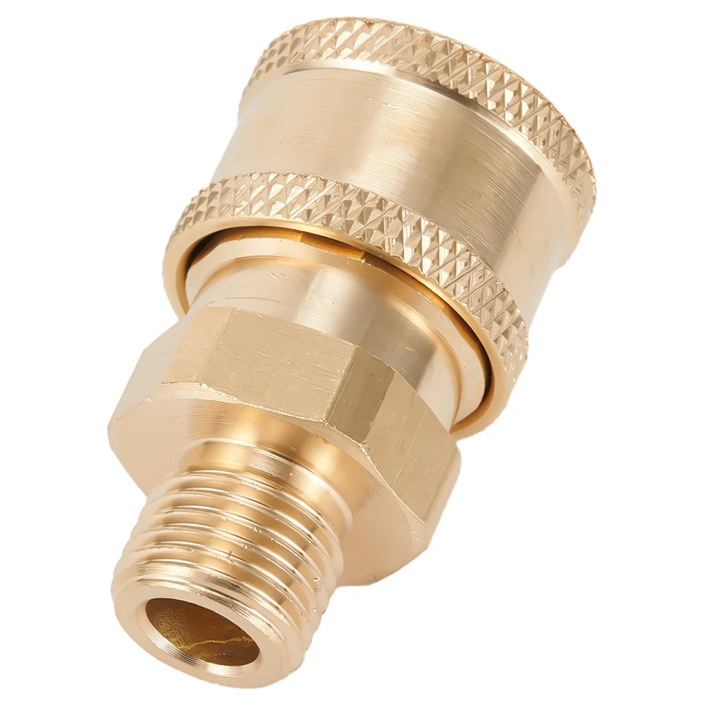 Pressure Washer Coupling Quick Release Adapter Quick Change 1/4 Inch Male Fitting Degree Rotation Hose Sprayer Connector