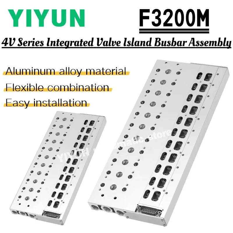 

Линейный интегрированный остров клапана шины F3200M, основание электромагнитного клапана 4V210-08, пневматические аксессуары,YIYUN, серия шин