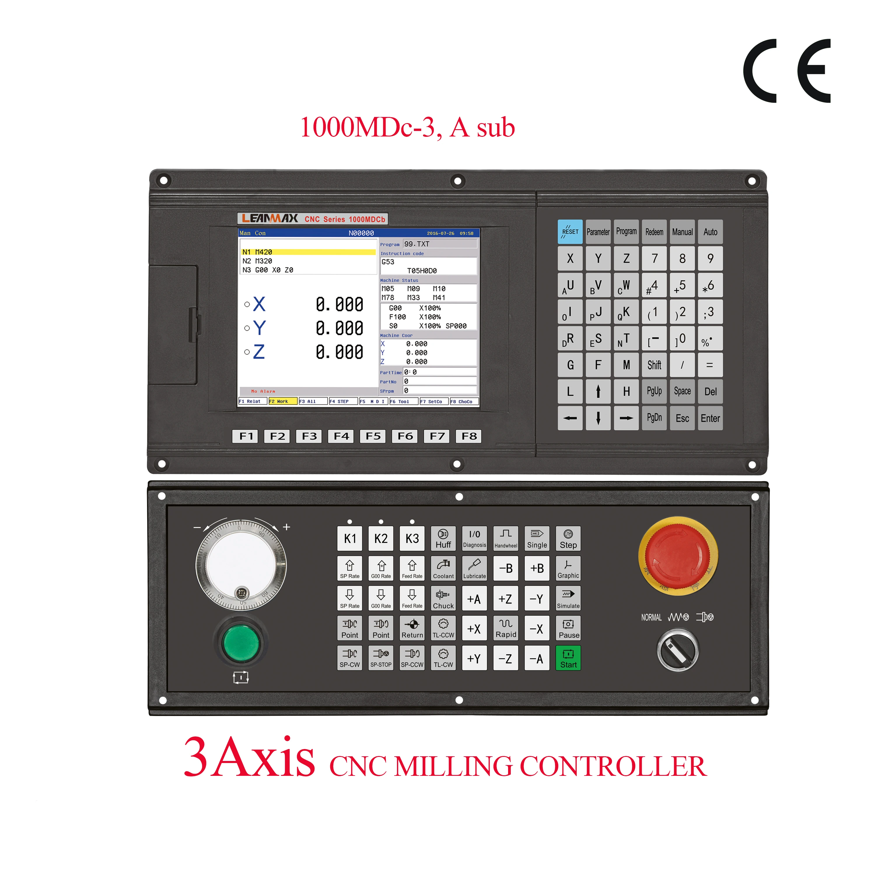 CNC MILLING CONTROLLER  1000MDc- 4 axis  with big  C type panel