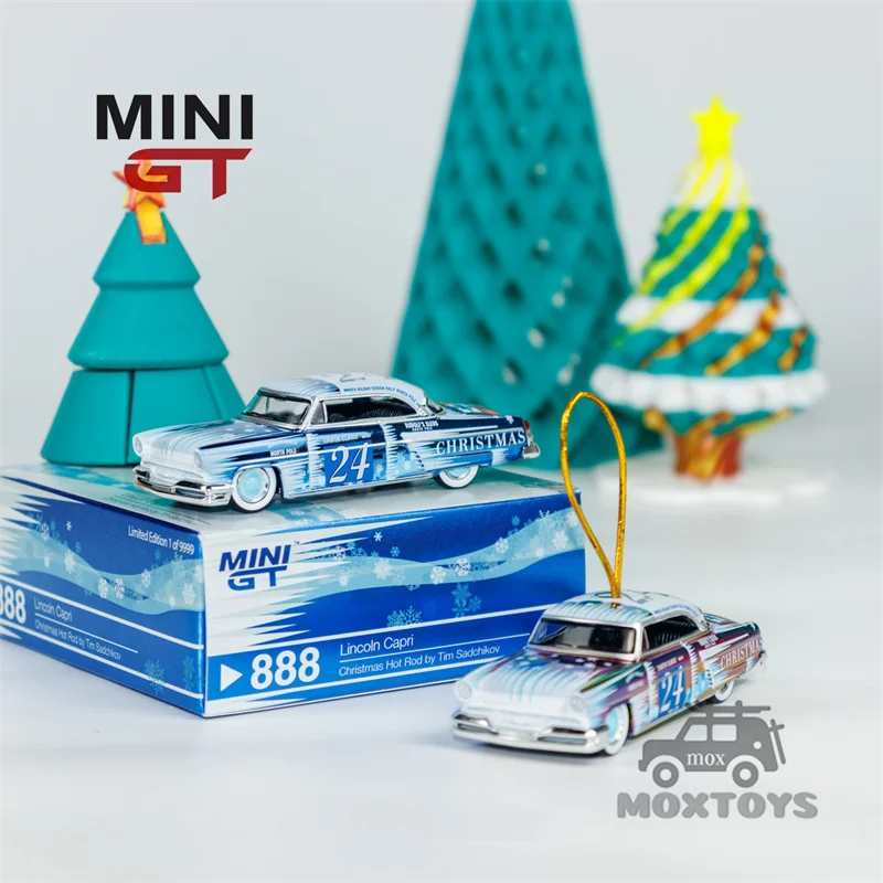 MINI GT 1:64 Lincoln Capri Christmas Hot Rod by Tim Sadchikov 2024 Christmas Diecast Model Car