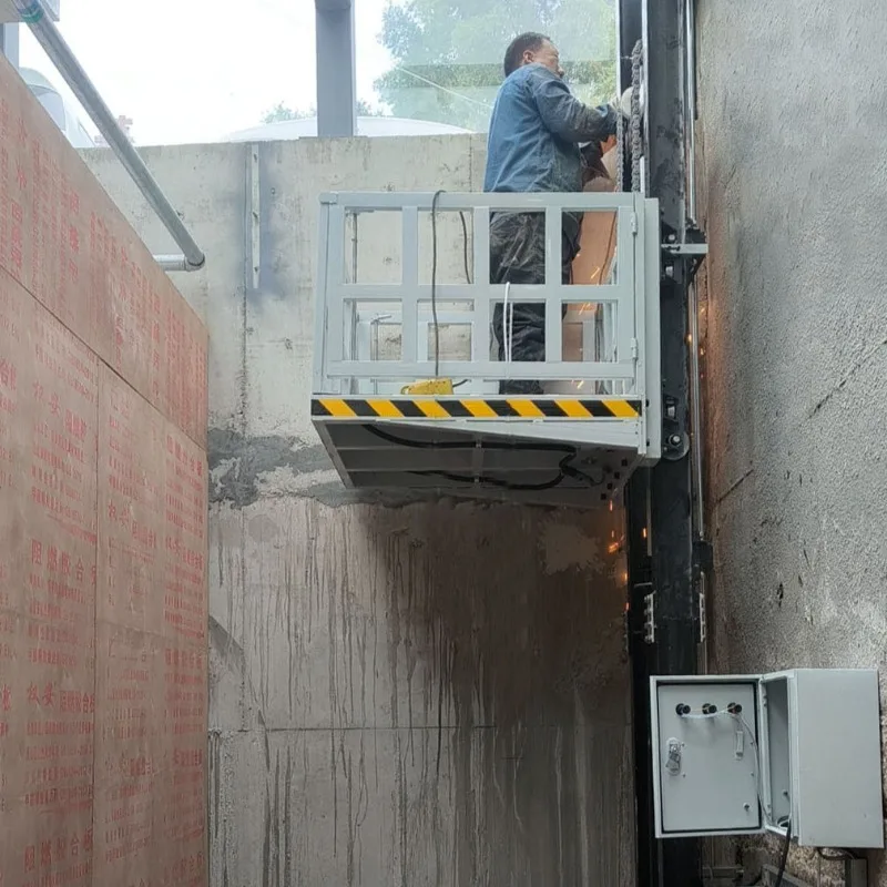 Electric Hydraulic Freight Elevator, Small Warehouse Lifting Platform, Household Industrial Factory Cargo Simple Elevator