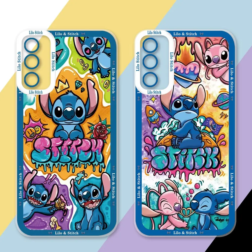 Cartoon L-Lilo & Stitch Baby Stitch Phone Case For Redmi NOTE 11 11S 10 10S 10X 9 9T 9S 8 K40 9A 9C Pro Max 4G 5G Silicone Cover