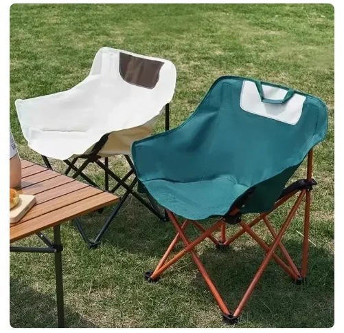 Outdoor Folding chairs Moon Chairs Portable Lounge Fishing Camping Picnics Leisure Beach Chairs Portable Folding Chair