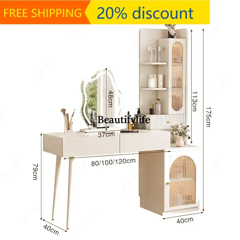 32 Luxury Cute Vanity Table Modern Slim Design Vintage Vanity Table Kawaii French Coiffeuse De Chambre Mid Century Furniture