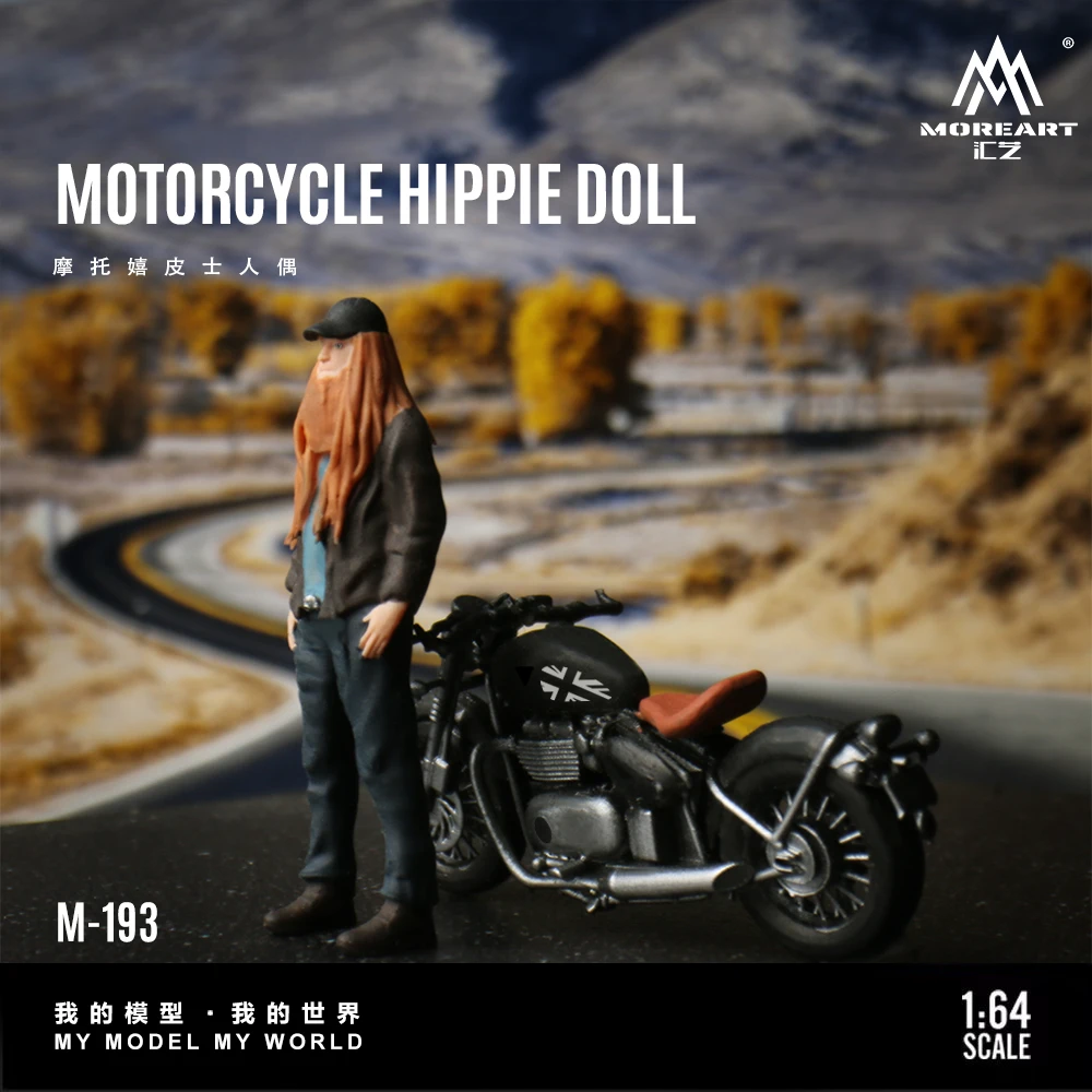 

* Предварительный заказ * Prime Art 1:64, фигурка мотоцикла хиппи, модель из смолы, миниатюрное украшение сцены, подарок и дисплей