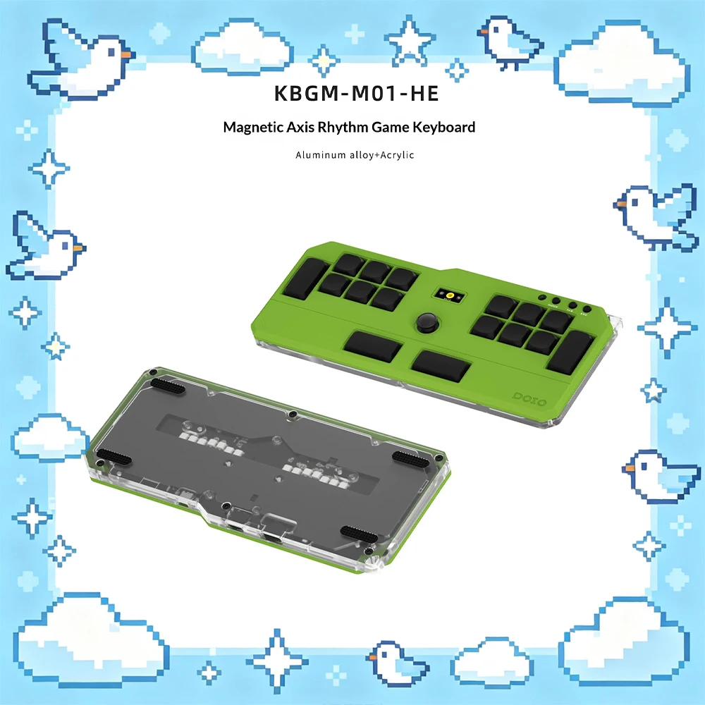 DOIO KBGM-H10 Music Keyboard 0.05 Fast Trigger Wired Keyboard Parameter Real-Time Adjustment PBT Short Axis Key For Gifts