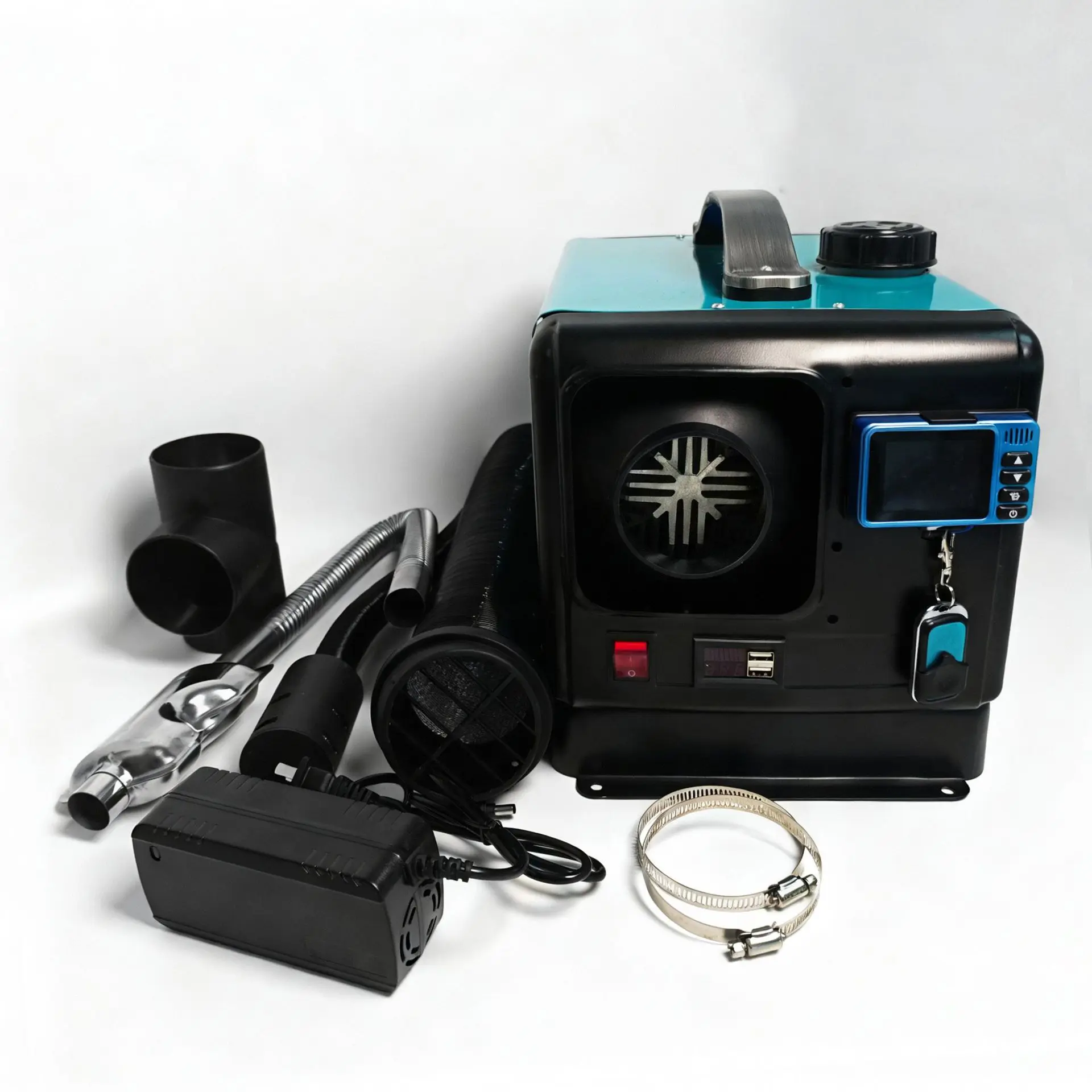 12V 24V Car Heater, Portable Camping Diesel Air Heater with Built-in Battery, Vehicle Heating System for RV Truck Van