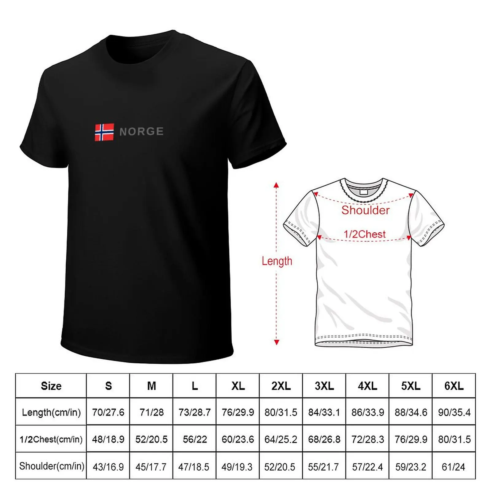 Norge | Norway T-Shirt designer shirts korean fashion cheap stuff kawaii clothes t shirt men 100℅ cotton