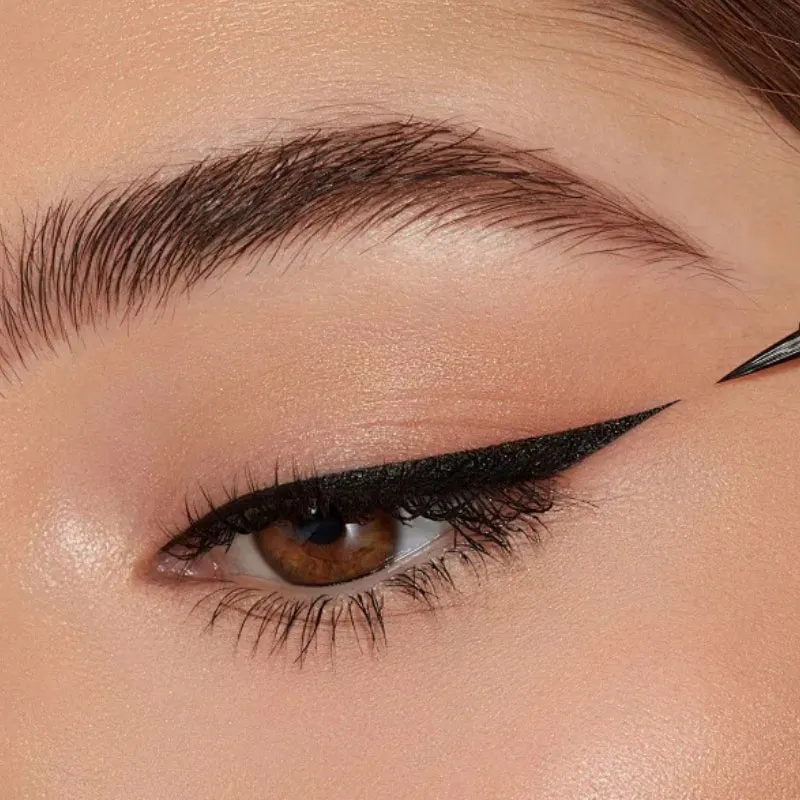 Feotznw Ultradünner, doppelspitzer, matter Eyeliner-Stift, wasserfest, schweißfest, geeignet für Frauen und Mädchen, geeignet für Y2K-Stil.