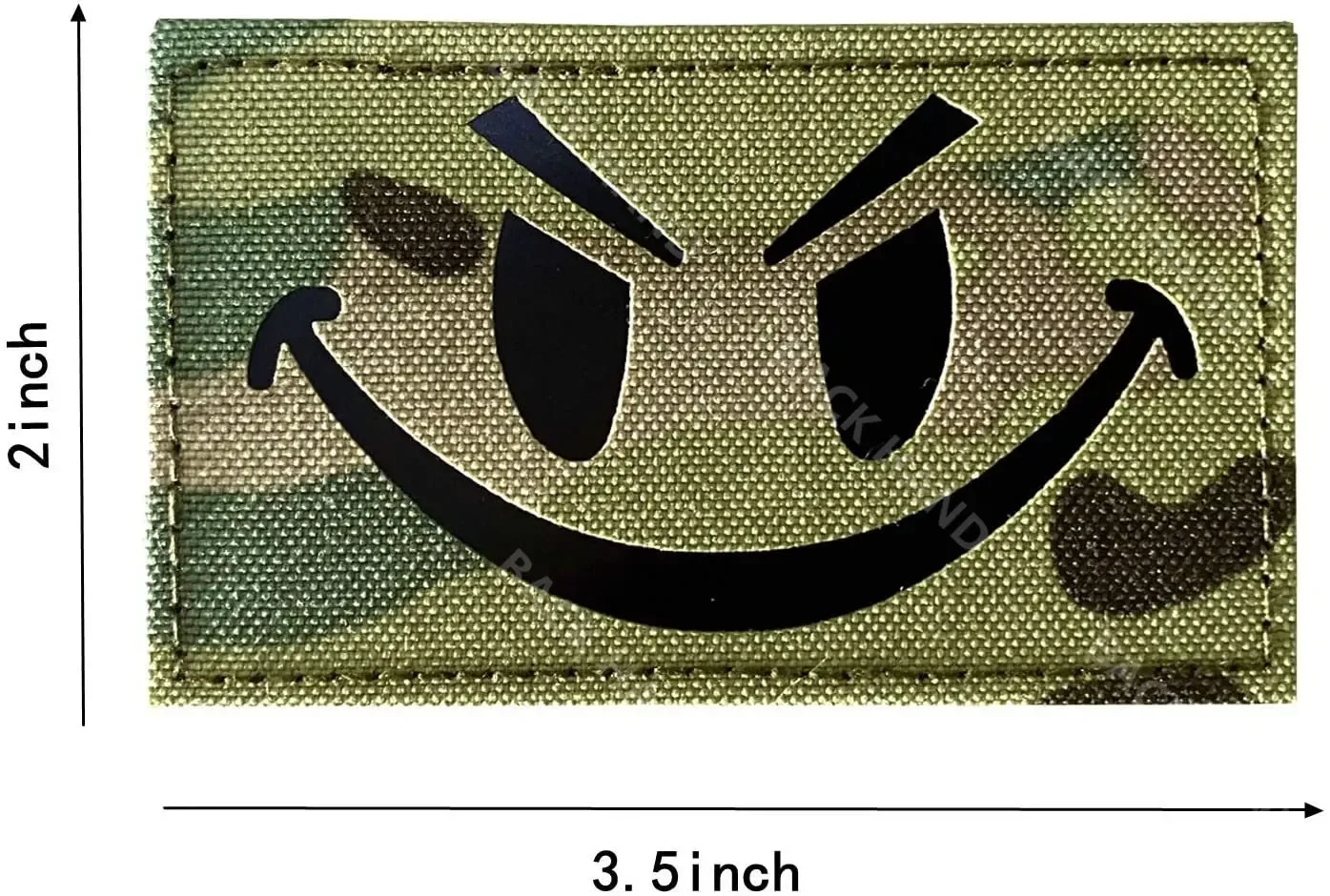 IR Evil Smiley Patch Reflective Smiley Embroidered Fabric Patch Magic Patch Backpack Badge Embroidered Patches for Clothing