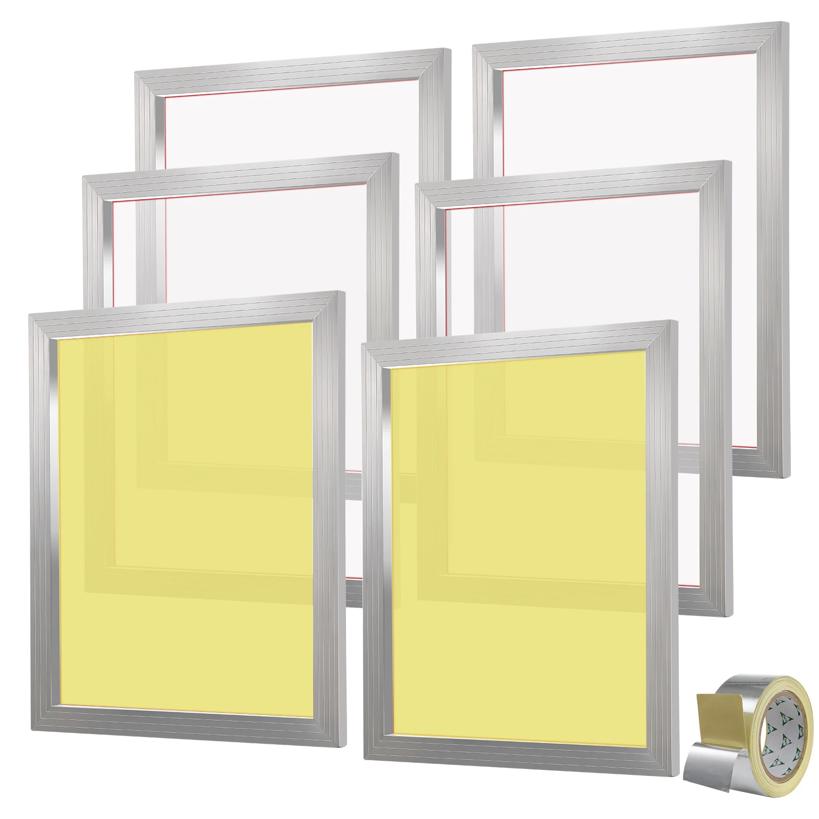 

SucceBuy 20x24inch Screen Printing Kit Aluminum Silk Screen Printing Frames Silk Screen Printing Frame High Tension Nylon Mesh