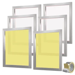 SucceBuy 20x24inch Screen Printing Kit Aluminum Silk Screen Printing Frames Silk Screen Printing Frame High Tension Nylon Mesh