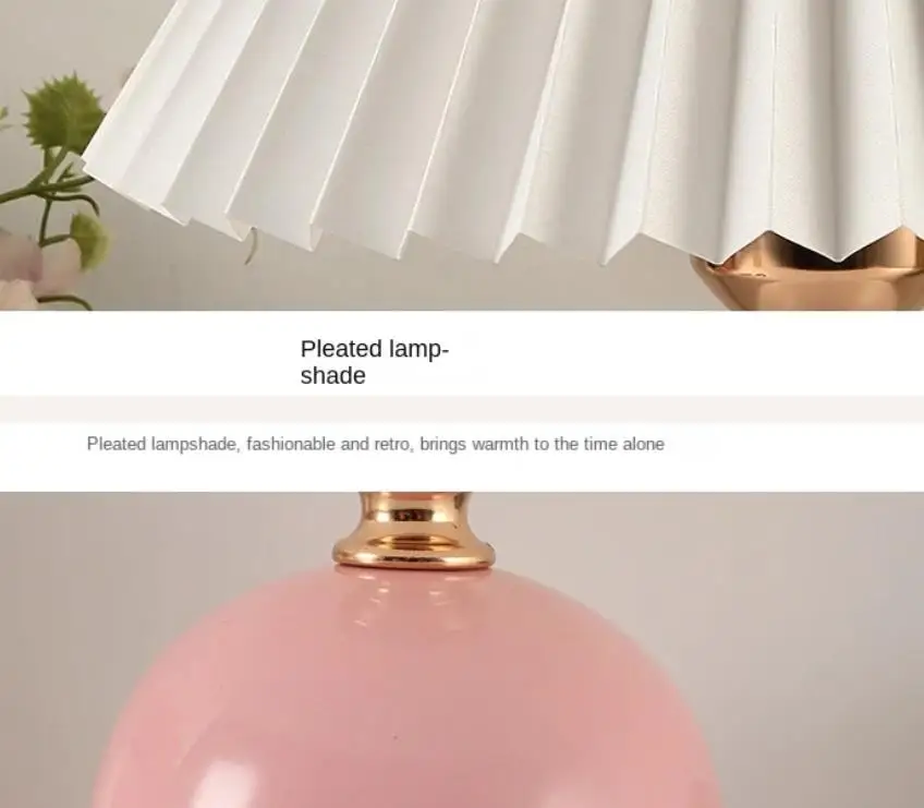 

Table Lamps Bedroom Bedside Lamp Nordic Ins Wind Lamp Ceramic Night Light Table Lamps for Bedroom