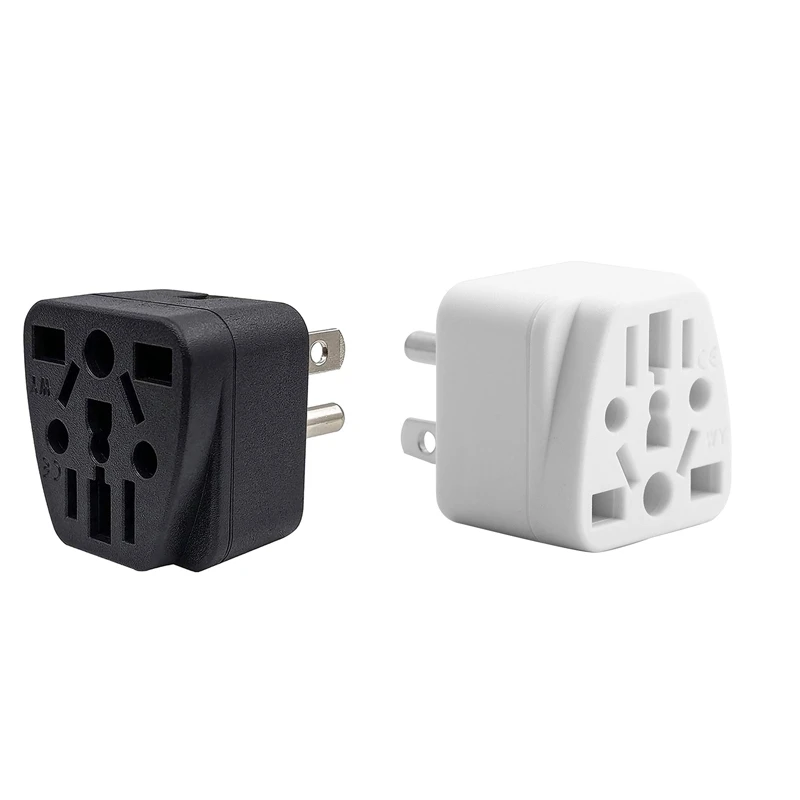 US Travel Plug Adapter EU/UK/AU/In/CN/JP/Asia/Italy/Brazil To USA (Type B), 3 Prong USA Plug, Charger Converter