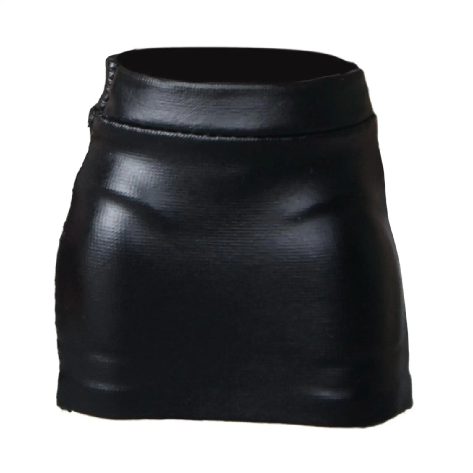 Miniature Clothing 1/12 Scale Faux Leather Skirt Figure Body Accessories for Female 6 Inch Action Figures