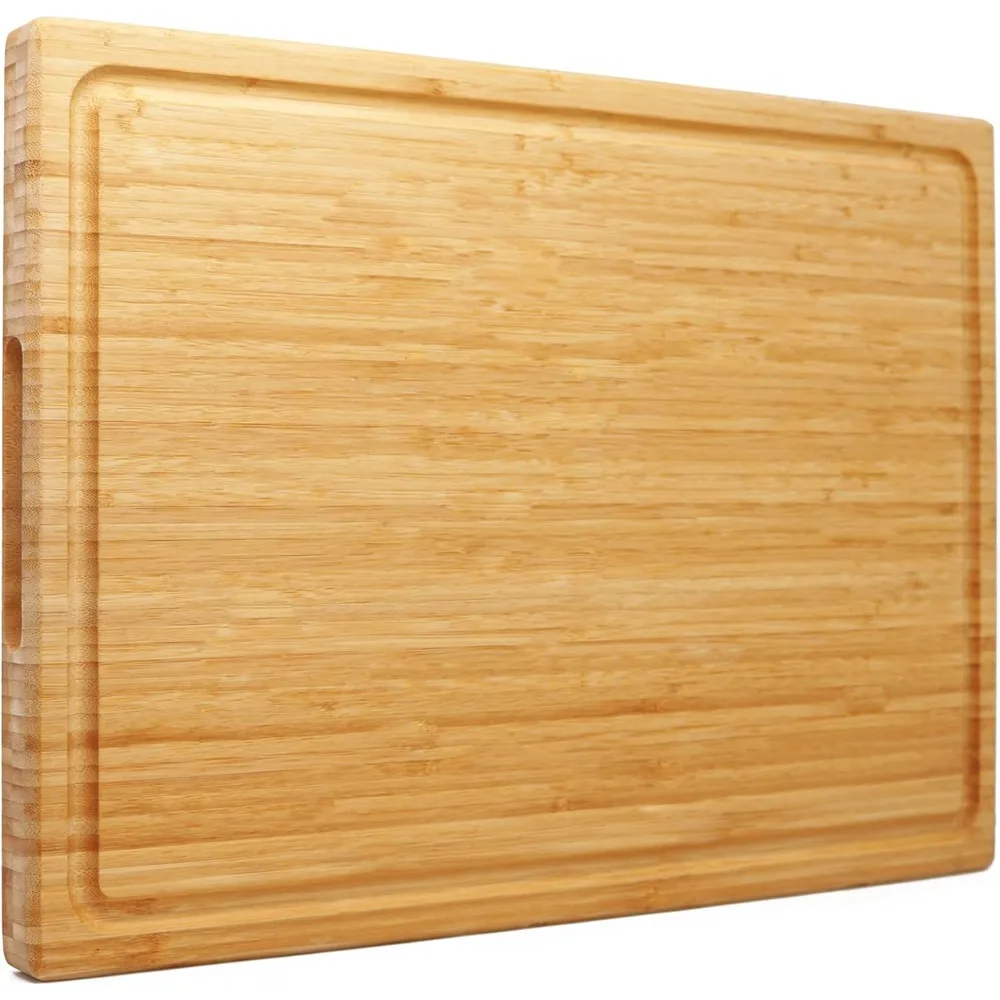 

Extra Large XXXL Bamboo Cutting Board 24 x16 Inch, Largest Wooden Butcher Block for Turkey, Meat, Vegetables, BBQ, Over the Sink