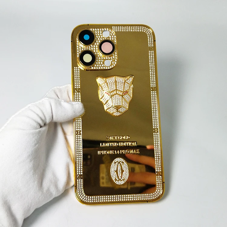 Új valós Arany plated kvat Álnok Fafaragvány electroplating Mozgékony telefont fedezze esetben Alvázkeret vel Cirkon számára IPhone