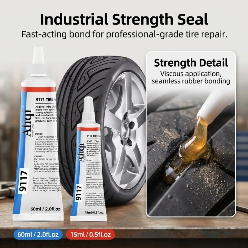 Car Motorcycle Tire Crack Repair Glue Waterproof Rubber Repair Compound Strong Adhesive for Rubber Tyre Damage Maintenance