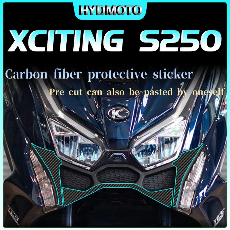 For KYMCO XCITING S250  Decal Carbon Fiber Protective Decal Decorative Decal Decal Modification Accessories