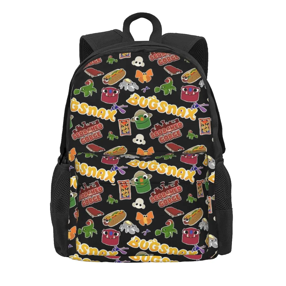 Bugsnax-mochila con diseño de Fan Art para niños, morral de hombro de gran capacidad, para la escuela