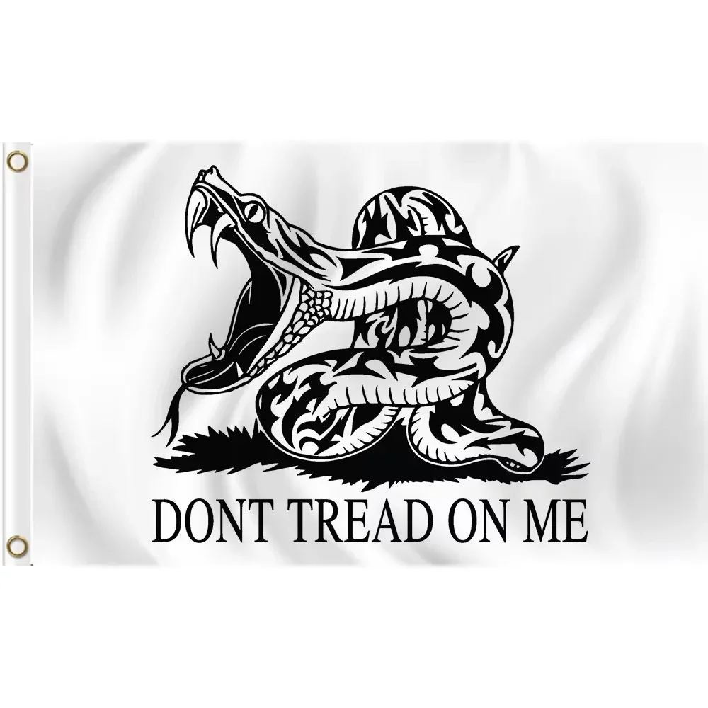 90x150cm 2X3FT CUSTOM single sided DON'T TREAD ON ME Banner WITH SNAKE HISTORY CLUB SHOP PARTY FLAG