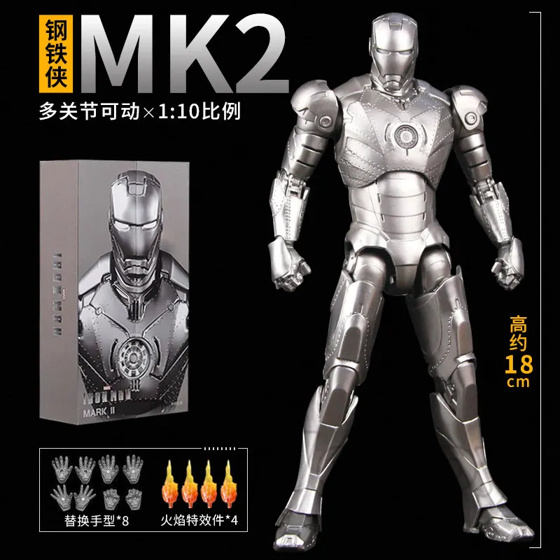ZD Iron Man Mark Series Action Figure Avengers MK2 MK5 MK42 MK50 MK85 Tony Stark Marvel Movable Model Collectible Desk Decor Gif - view 2