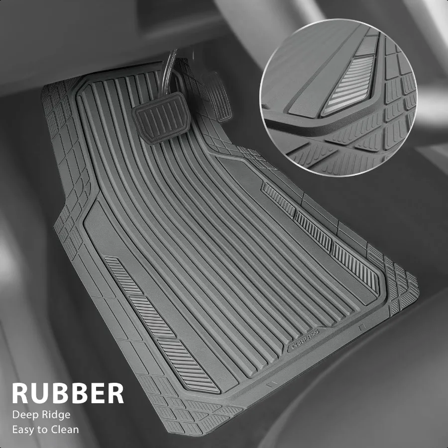 헤비 듀티 스포티 고무 자동차 매트 딥 디쉬 올웨더 자동차 바닥 매트 풀 세트 방수 미끄럼 방지 자동차 매트 러그 트림