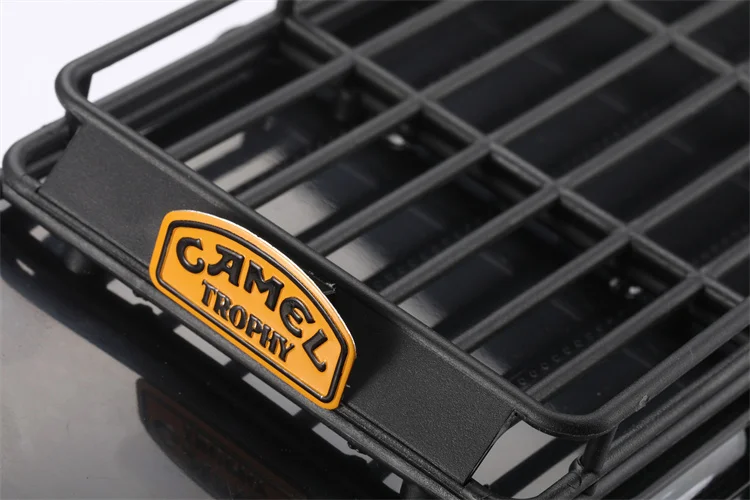 Dla Camel Trophy Badge 1/18 zdalnie sterowanym pojazdem wspinaczkowym Rc4wd D90 D110 części zamienne metalowa naklejka akcesoria Logo