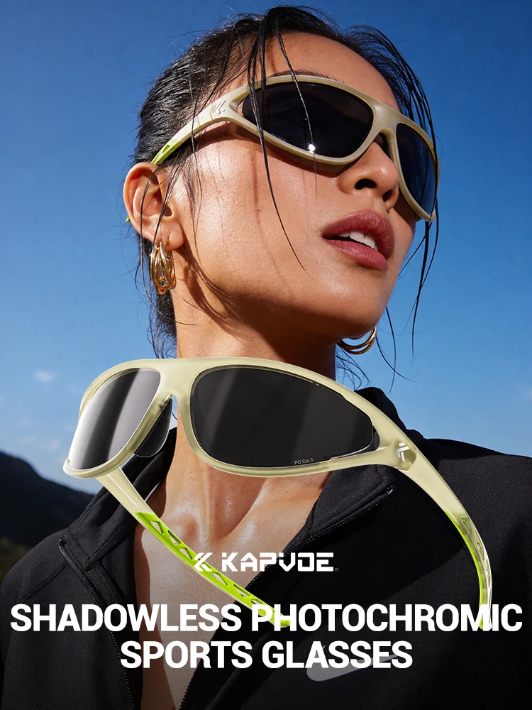 AliExpress kapvoe Kapvoe Hiking Sunglasses Camping Fashion Sunglasses for Men Photochromic Cycling Glasses MTB Bike Goggles Fishing Eyewear Sports