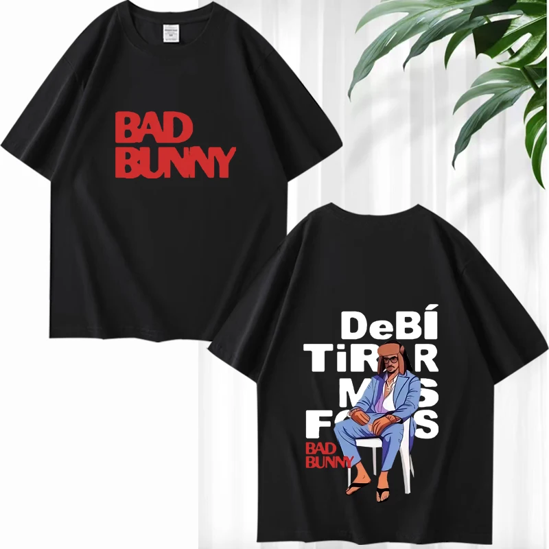 

Rapper Bad Bunny Debi Tirar Más Fotos Album DTMF Merch T Shirt men ’s women Oversized 100% Cotton short sleeve Summer Unisex tee