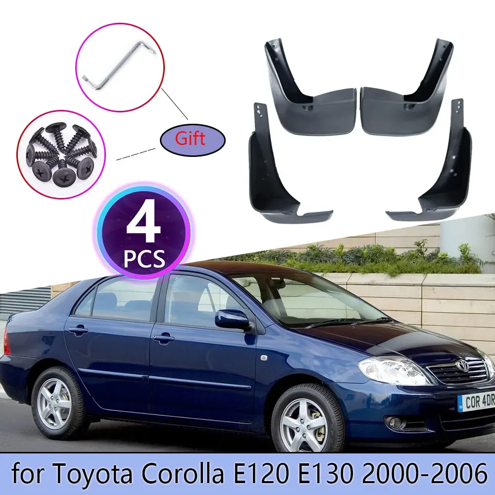 Mudguards For Toyota Corolla E120 E130 2000 2001 2002 2003 2004 2005 2006 Cladding Flap Splash Flaps guards Mudflap Accessories