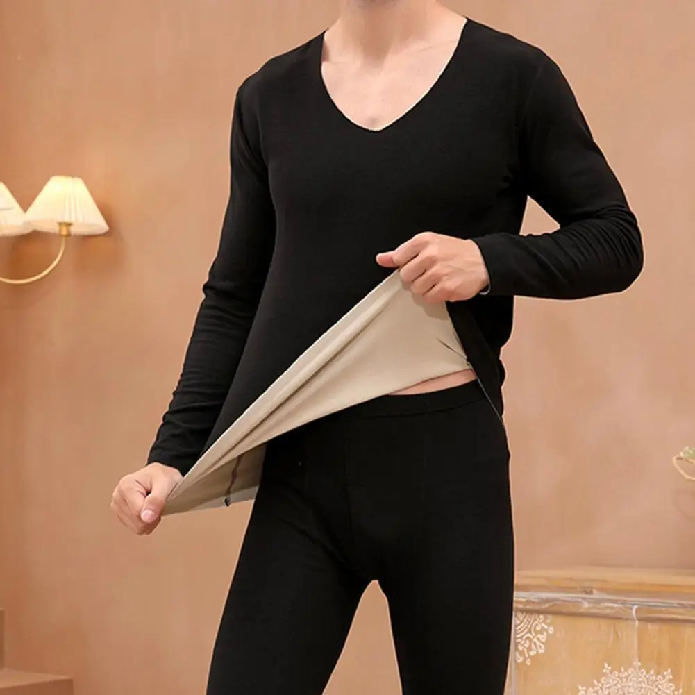 Women Pajamas Set Long Johns For Men Thermal Underwear Traceless Mens Thick Autumn Xmas Thermal Clothes Top Pants Set Sleepwear