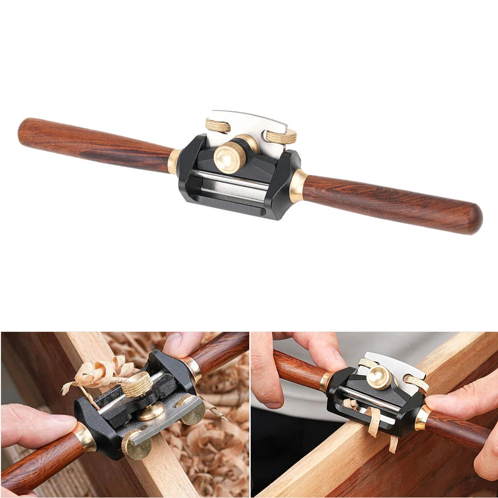 

Woodworking Planer Adjustable Two Handed Tool with Aluminum Alloy Body and Rosewood Handle for Detailed Craft and Carving Work