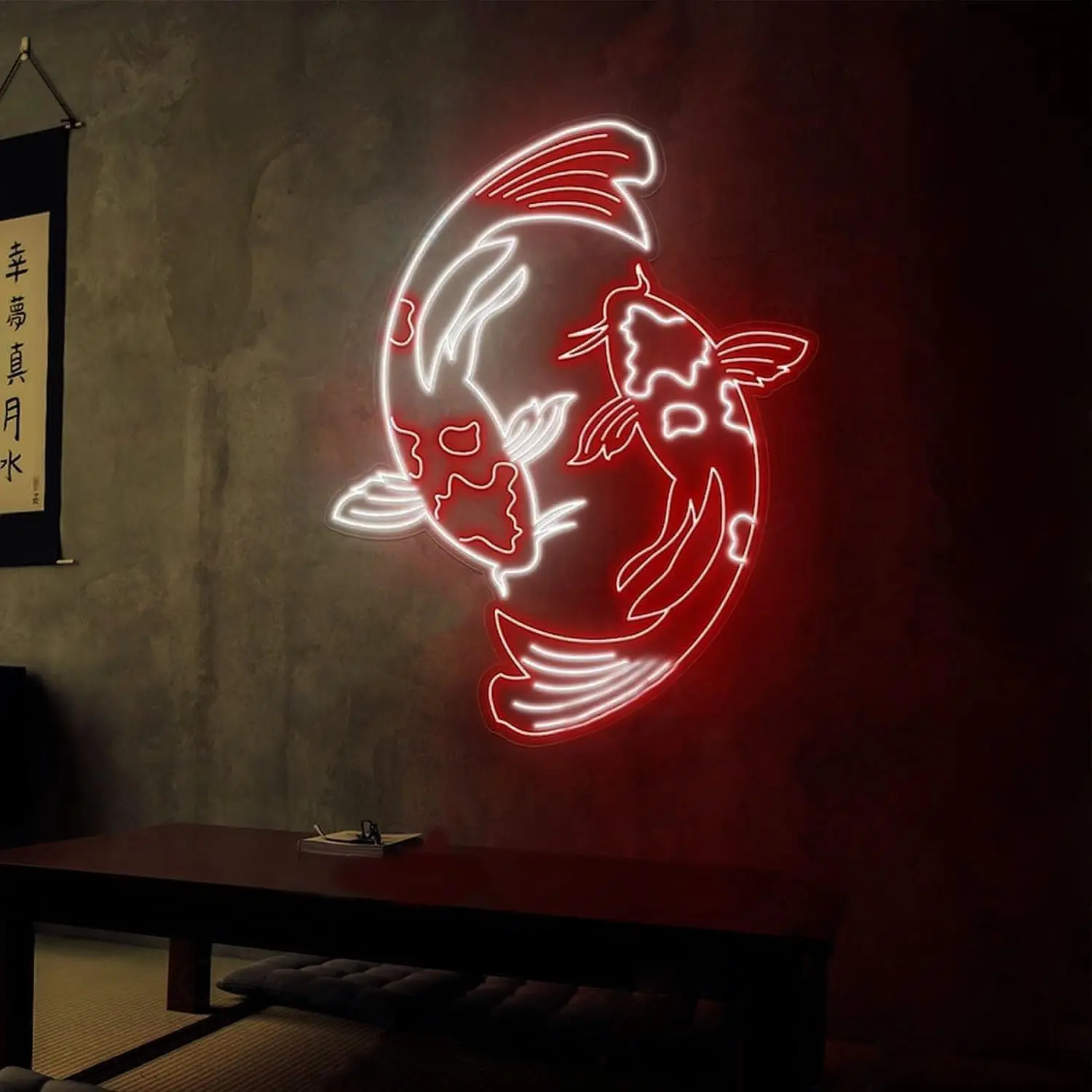 

65X50cm Koi Fish Neon Sign Large LED Light Nishikigoi Japan Japanese Decor Bar Pub Bistro Home Party Decoration Christmas Gift