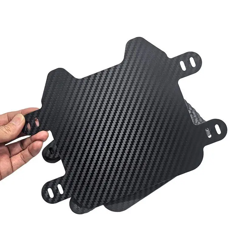 Carbon Fiber Texture Front  Mudguard License Plate For Mountain Bike Motorcycle Bicycle Front Wheel Splash Guard