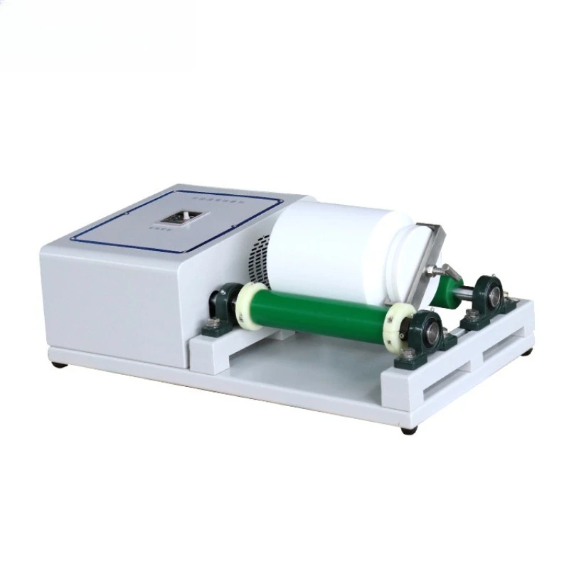 Small Horizontal Laboratory Roller Ball Mill, Bench Top Rolling Jar Ball Mill for Lab Sample Fine Powder Grinding & Mixing