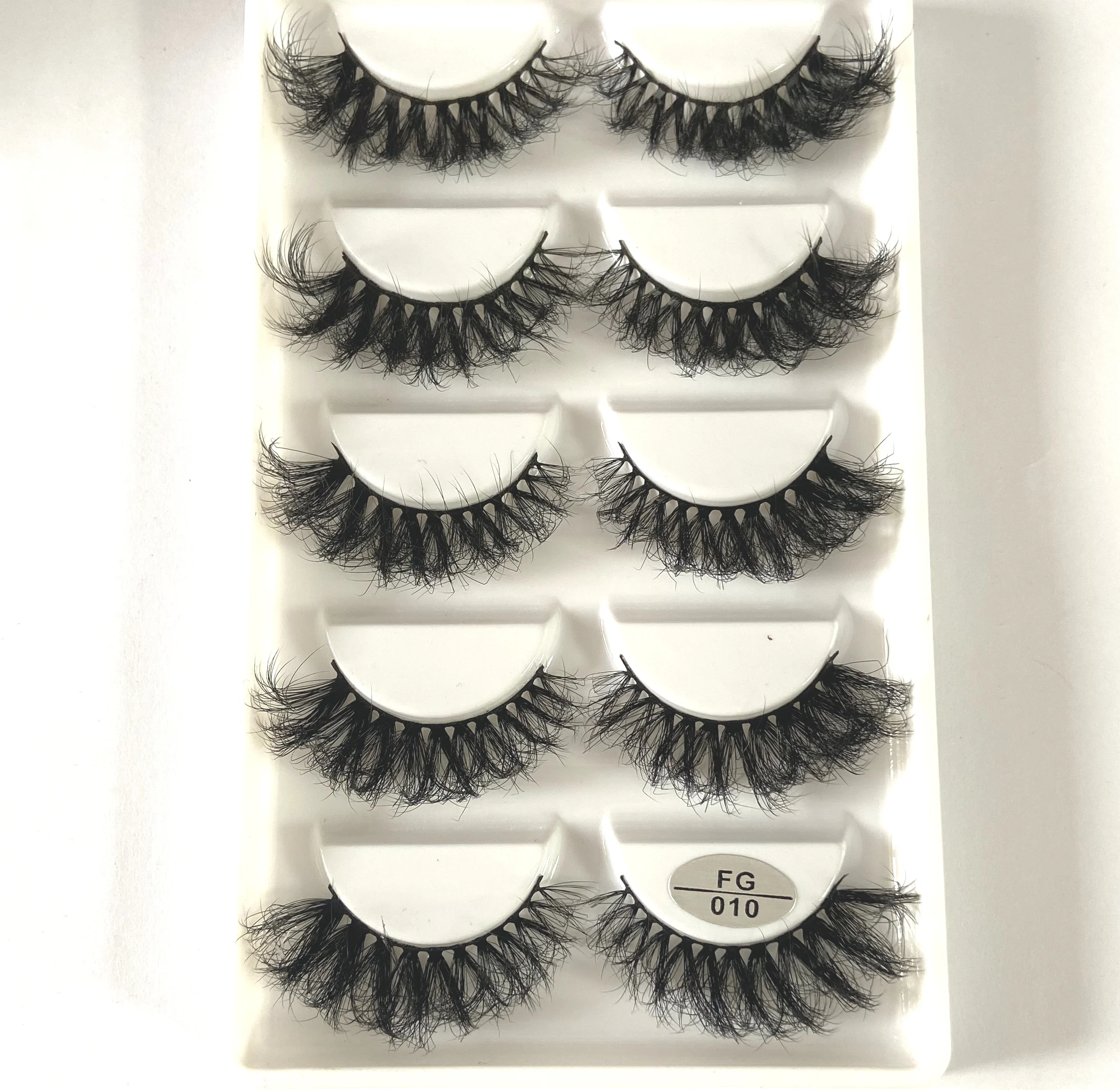 5 Pairs Handmade 3d mink lashes short False Eyelashes Dense Natural Long Messy Eye Lashes Reusable Stage Makeup False Eyelashes