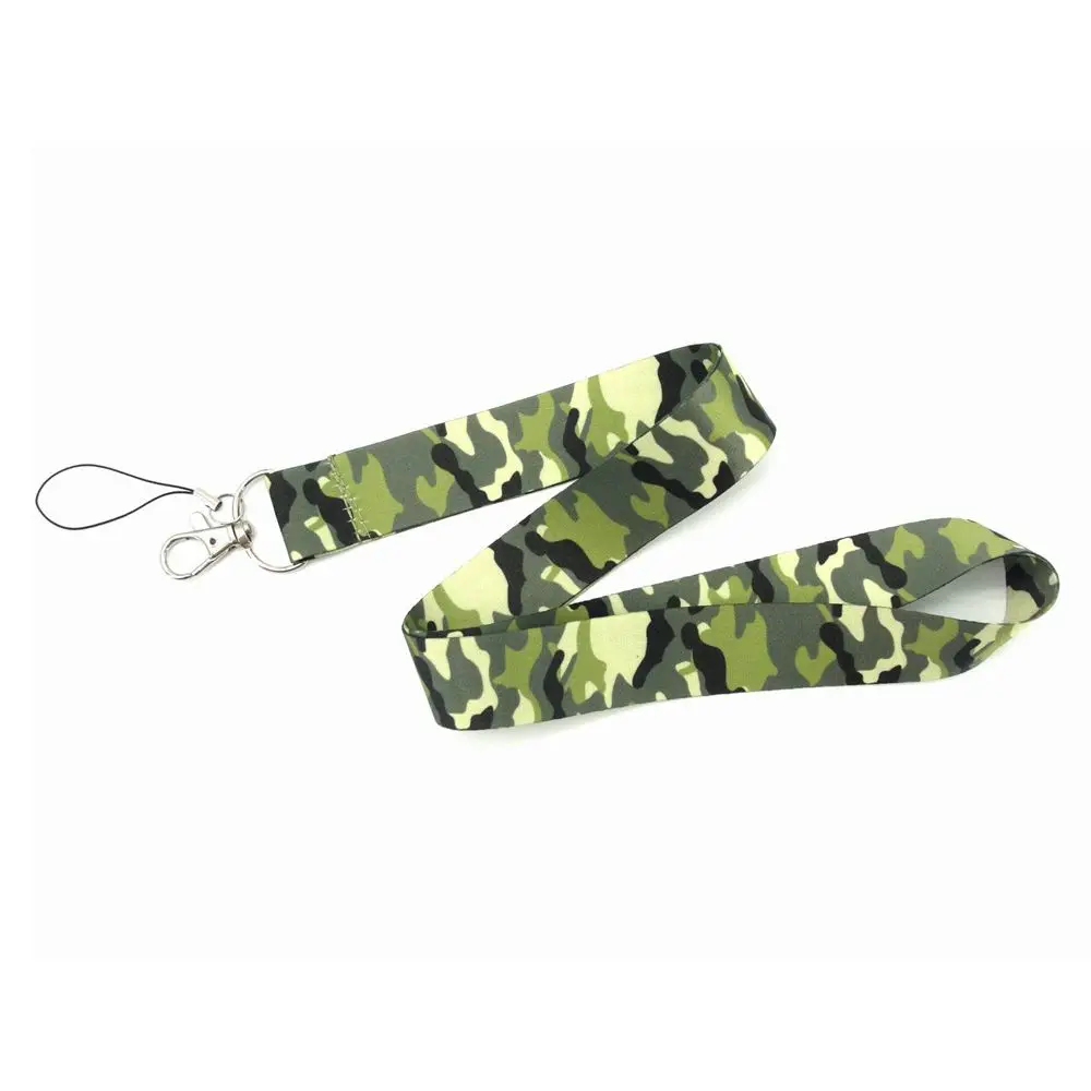

Key Ring Holder Phone Lanyard Strap ID Badge Holder Hang Rope Phone Hang Rope Neck Straps Phone Ribbon Camouflage Lanyards