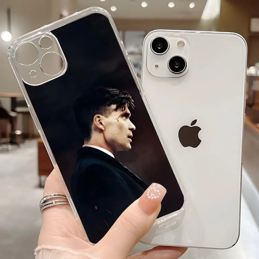 Thomas Shelby Peaky Blinders Phone Case For Iphone 15 11 16 Pro Max 12 Mini 13 14 8 7 Plus Luxury Transparent Soft Cover