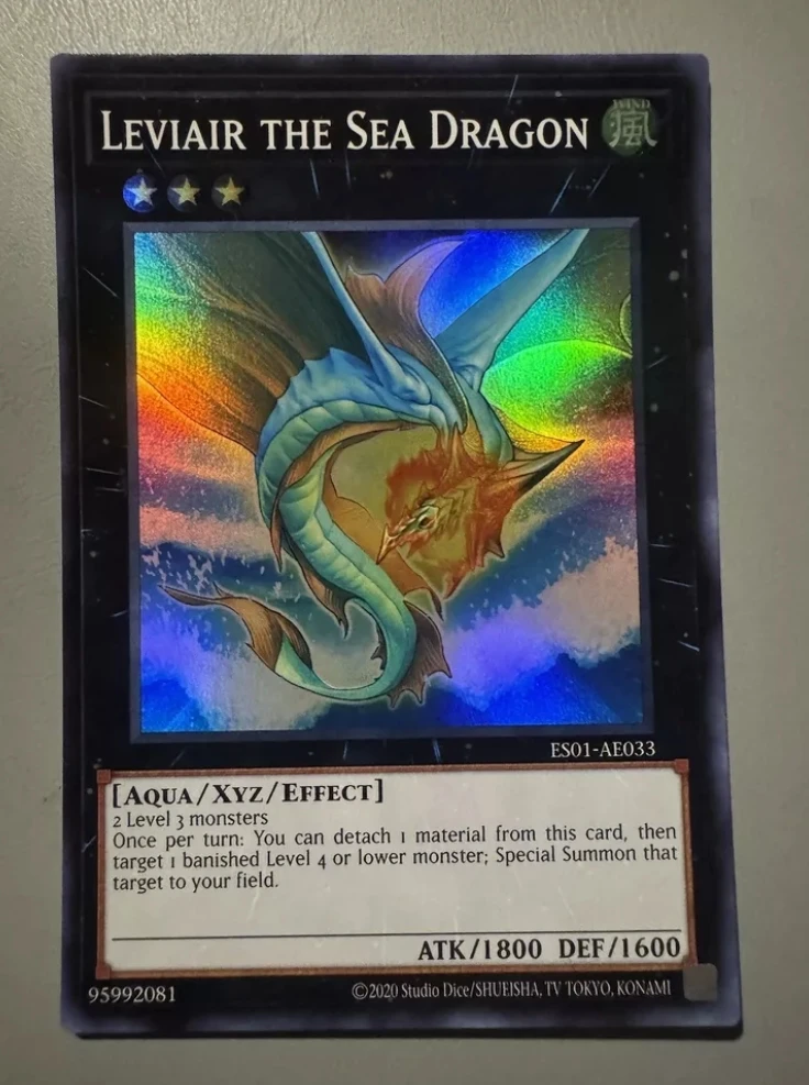 

Yugioh KONAMI Duel Monsters ES01-AE033 Leviair the Sea Dragon Super Rare Asian English Collection Mint Card